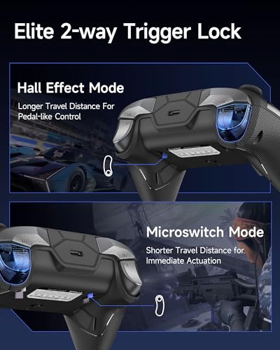 image for EasySMX D10 Wireless Game Controller – TMR Anti-Drift Joysticks, Dua