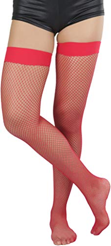 Image of ToBeInStyle Womens Beautiful Backseam Fishnet Thigh High Stockings