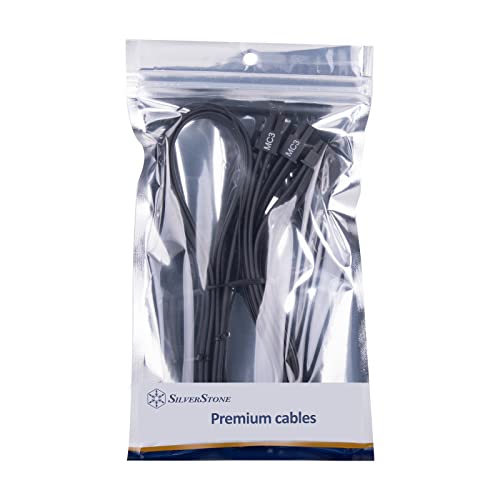 Image of Silverstone Technology PP14-EPS75 Dual EPS 8 pin (PSU) to 12+4 pin (GPU) 12VHPWR PCIe Gen5 Cable for Silverstone 3rd Gen PSUs - 75cm (29.5 inch) Long, SST-PP14-EPS75