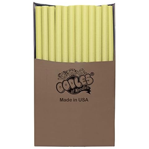 50 Pack of Yellow Oodles of Noodles Foam Swimming Pool Noodles Cover