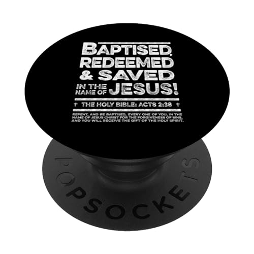 Bautizado Salvado y Redimido Jesús peca Espíritu Santo Bautismo Idea PopSockets PopGrip Intercambiable