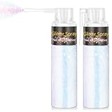 Holographic Hair and Body Glitter Spray, Ultra Fine Resin Glitter Powder for Festival Rave Prom Makeup, DIY Crafts Clothes & Accessories, Long Lasting Sparkle Dust (Sparkling Pink, 1 PC)