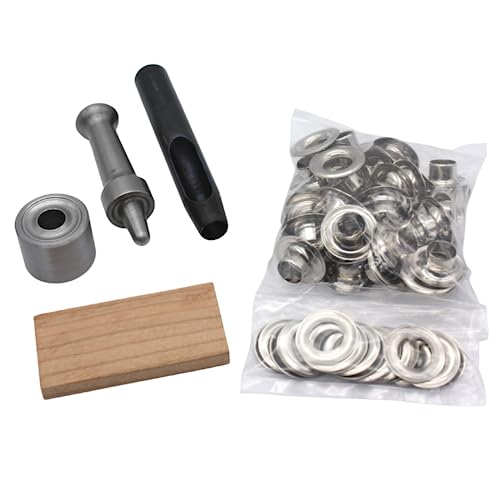 C.S. Osborne Nickel Grommet Kit #K232-4, 1/2" Hole, Made in USA