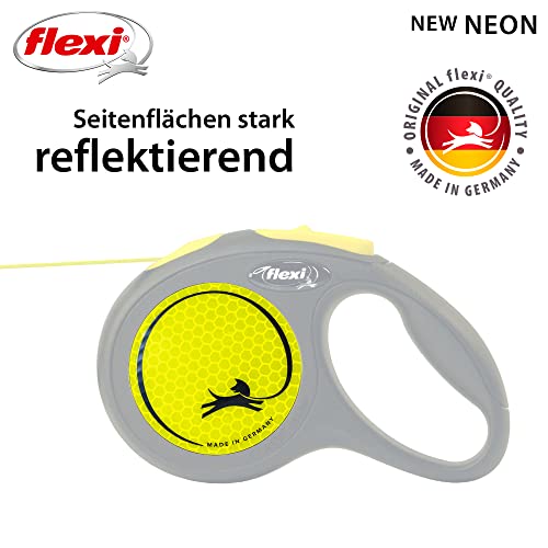 flexi New NEON XS Seil 3 m schwarz/Neongelb für Hunde bis 8 kg