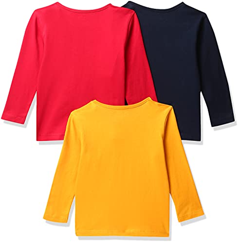 Image of Amazon Brand - Jam & Honey Baby Boy's Full Sleeves T-Shirt | 100% Cotton Printed Regular Fit T-Shirts | New Born Baby Clothes - 0 to 24 Months (Pack of 3)
