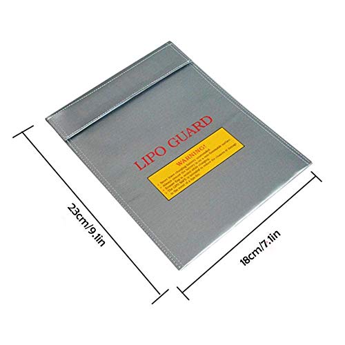 Preisvergleich Produktbild rosemaryrose Feuerfeste Aktentasche Lithiumbatterie Sicherheitstasche RC-Batterie Feuerfeste, explosionssichere Tasche 18 23 cm