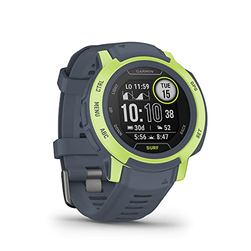 Garmin Instinct 2 - Surf, Smartwatch, 45mm, Autonomia 28 giorni, Surf, Windsurf, Kitesurf, 30 app, GPS, Cardio, SpO2, Activity Tracker 24 7, Connect IQ (Mavericks)