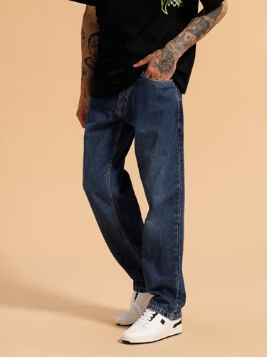 Image of WROGN Men's Anti Fit Jeans | Mid Rise | Jeans for Man