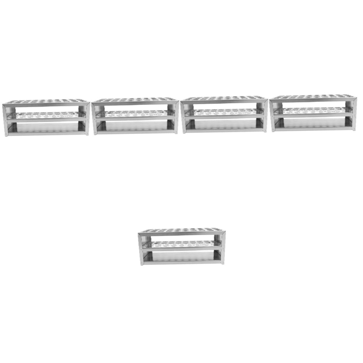 5stücke Test Tube Rack Für Probenröhren Langlebiger Test Tube Organizer Für Geeignet Für Röhren Mit Leicht Zu Reinigen Und Für Einfache Lagerung