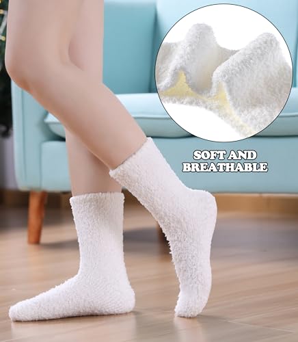 Image of FNOVCO Womens Fuzzy Socks Super Soft Fluffy Winter Warm Cozy Home Sleeping Socks