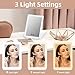 Bilitase Makeup Mirror,1X&3X Magnifying Lighted Vanity Mirror with 3 Color Setting Modes&Dimmable Touch Screen,Portable,Foldable for Women (White)