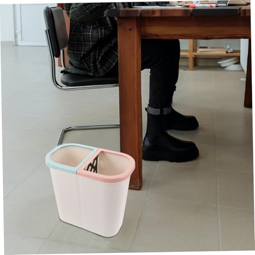 Caneca de basura blanca rectangular para cocina y baño miniatura 5
