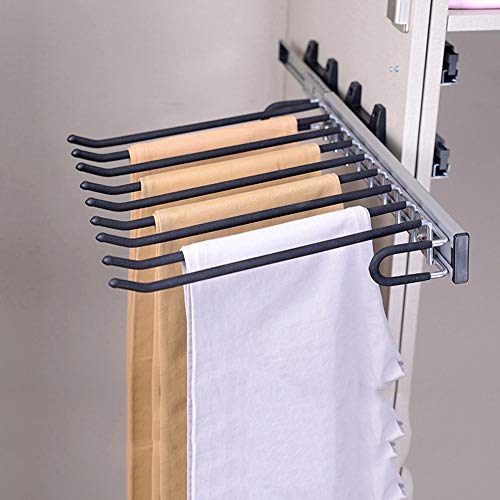GSKB Pantalonero Extraíble Pantalones Estante Montaje Lateral Izquierda/Derecho Tamaño 460mm× 375mm× 85mm para Armario De 470mm De Profundidad 1 Piezas