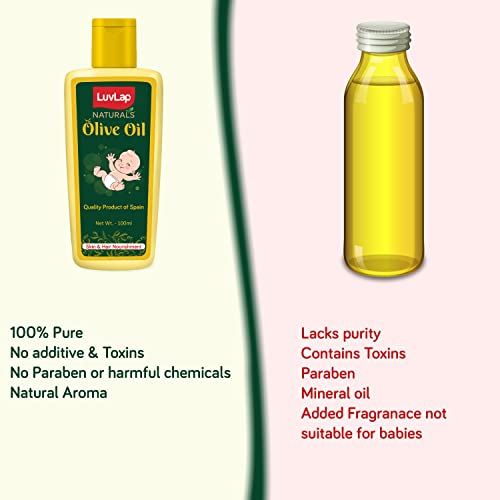 LuvLap Naturals Baby Body Massage Olive Oil, Spainsh Premium Olive Oil, Enhances Bone & Muscle strength (100 ml) - Image 5
