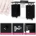 OmySalon Manicure Table Nail Desk for Nail Tech, Nail Table Station w/Electric Dust Collector, Nail Makeup Beauty Salon Storage Acetone Resistant w/Lockable Wheels,Wrist Cushion,4 Drawers&Cabinet
