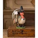 Bethany Lowe Gobble Gobble Turkey Figurine, Resin, Multicolor