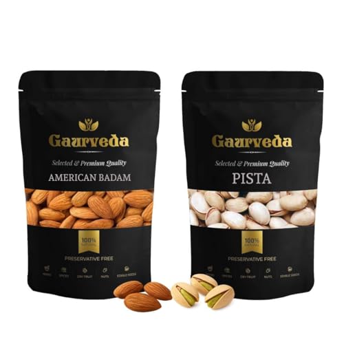 Image of American Badam (Almonds) & Pista (Pistachios) - Premium Dry Fruits Combo, Healthy Snack, Perfect for Gifting & Daily Nutrition | 250 Grams