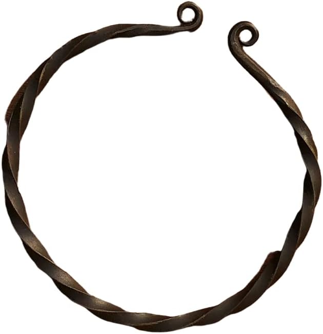 Iron Viking Warrior Torc Necklace - Black