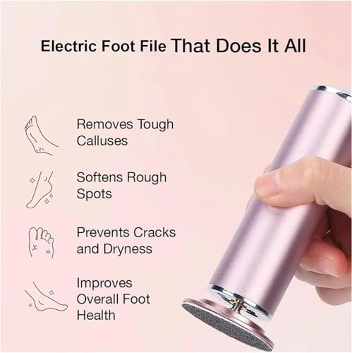Removedor Eléctrico de Callos para Pies, Removedor Eléctrico de Callos con Regulador de Velocidad y 60 Discos de Lijado, Dermave Foot Grinde para Hombres y Mujeres, Gris miniatura 3