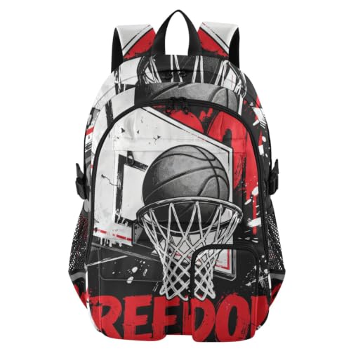 Mochila escolar de baloncesto grande de 17.5 pulgadas para evitar dolores de espalda en jóvenes