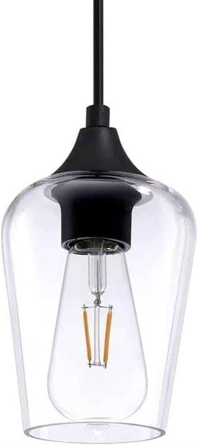 Lampes suspendues industrielles vintage réglables en verre pour couloir et cuisine