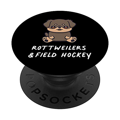 Rottweilers & Hockey sobre césped Kawaii Dog Dueño del perro PopSockets PopGrip Intercambiable