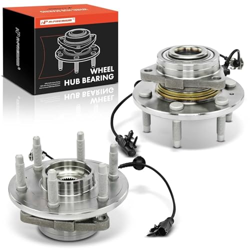 A-Premium 2 x Front Wheel Bearing Hub Assembly Compatible with 4WD Chevy Tahoe Silverado 1500 Suburban Avalanche Cadillac Escalade ESV EXT GMC Sierra Yukon XL 1500 with 6-Lug & ABS