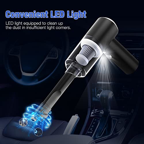 Portable Mini Car Vacuum Cleaner High Power Cordless Wet Dry Handheld Vacuum Cordless, Hand Vacuum Cordless Rechargeable, Handheld Vacuum Cleaner For Car Desk Home #TOP1