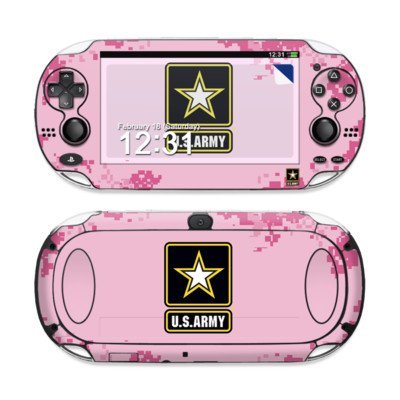 Army Pink Design Protective Decal Skin Sticker (High Gloss Coating) for Sony Playstation PS Vita Handheld