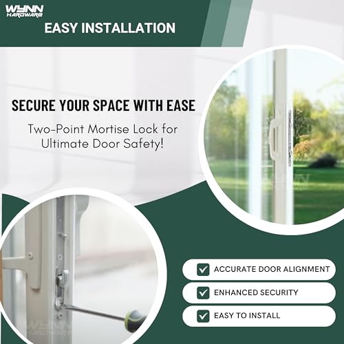11-3/4" Multi-Point Mortise Lock with Face Plate and Keeper for Sliding Patio Glass Door | Two Point Keeper for Mortise Lock for Patio Sliding Door | - Stainless Steel by Wynn Hardware - Used condition - Image 4