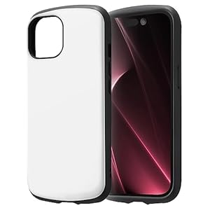 デジタルアルキミスト iPhone15 ケース 耐衝撃 2層構造 カメラ保護 ストラップホール付き アイフォン 15 カバー/ホワイト