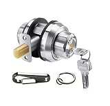 Keyless Twist to Lock Deadbolt Lock, New Lathe Finish 304 Stainless Steel Casting Front Door Lock, S