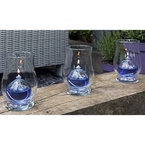 CLEARCRAFT Set of 3 Indoor or Garden Oil Candle Lamps Cover