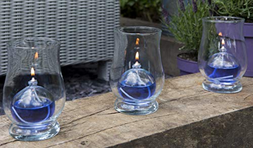 CLEARCRAFT 3 x Indoor Or Garden Oil Candle Lamps For Use With Smokeless, Odourless Lamp Oil. Marrakech With Ball Candle Lamp