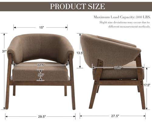Sillón Barrel Plegable Marrón miniatura 2