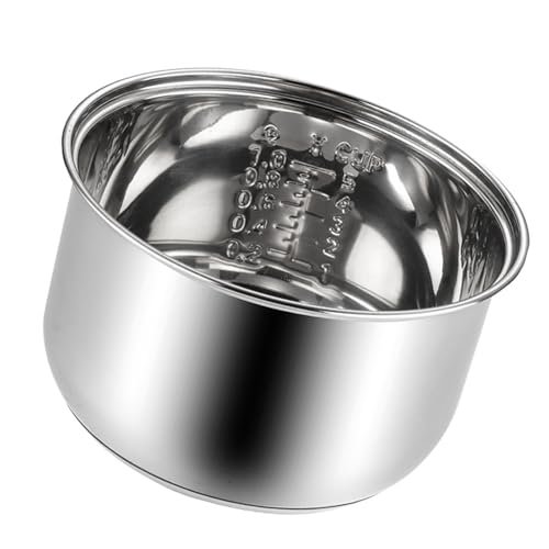 Pentole in acciaio inox con inserto per cuociriso con base di riscaldamento uniforme Resistenza alle alte temperature Ciotola interna di ricambio anche riscaldamento del fornello di riso di ricambio