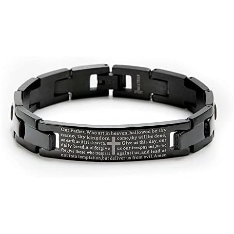 EVE'S ADDICTION Engravable Lord's Prayer Bracelet for Him Cover