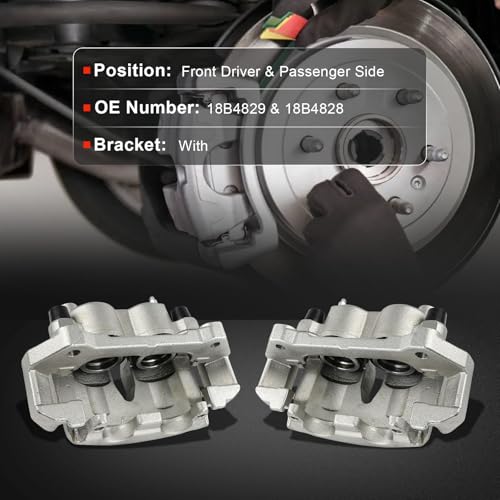 Image of cciyu Front Left & Right Brake Calipers Assembly w /Bracket 18B4829 18B4828 2003 2004 2005 2006 For Ford For Expedition,2003 2004 2005 2006 For Lincoln For Navigator