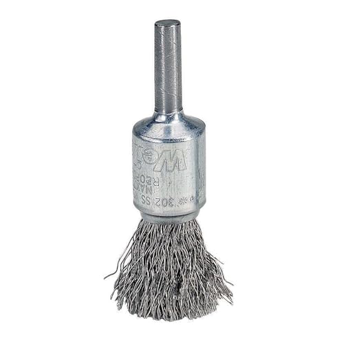 Weiler 10004 1/2" Crimped Wire End Brush, .020" Steel Fill, Made in the USA
