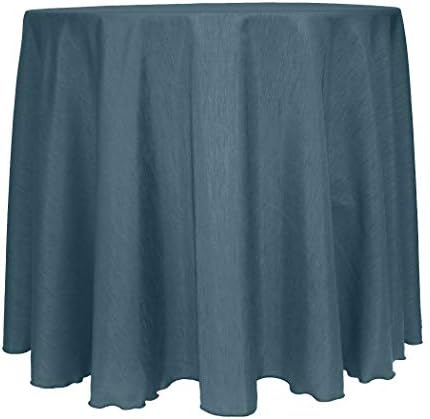 Ultimate Textile -10 Pack- Reversible Shantung Satin - Majestic 120-Inch Round Tablecloth, Slate Blue