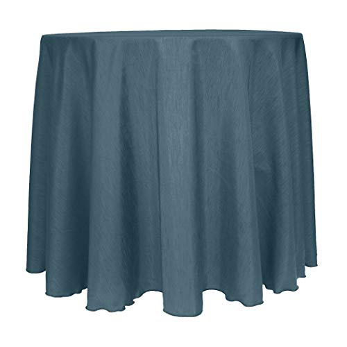 Ultimate Textile -10 Pack- Reversible Shantung Satin - Majestic 120-Inch Round Tablecloth, Slate Blue #TOP2