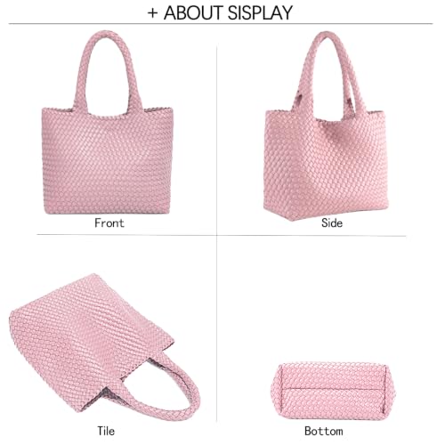 Image of JINMANXUE Fashion Woven Bag Shopper Bag Travel Handbags and Purses Women Tote Bag Large Capacity Shoulder Bags