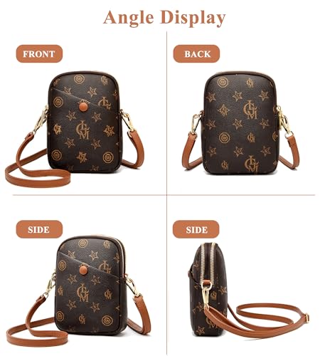 Image of myfriday Vintage Crossbody Phone Bag for Women, Small PU Leather Shoulder Purse and Handbag