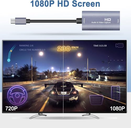 Image of MICROWARE HDMI Capture Card USB C, 4K HDMI to /Type C Video Capture Device Card Game Capture Card 1080P 60FPS Compatible with Nintendo Switch PS4 /5 for Recorder (Z29A)