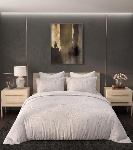 Image of Bombay Dyeing King Size Bedsheet Set | 100% Cotton | 300 TC Premium Long Staple Cotton | Super Soft, Breathable & Fade Resistant | 1 Bedsheet + 2 Pillow Covers