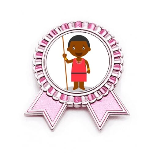 Broche noire dessin animé Kenya Art Déco pour personnaliser vos vestes