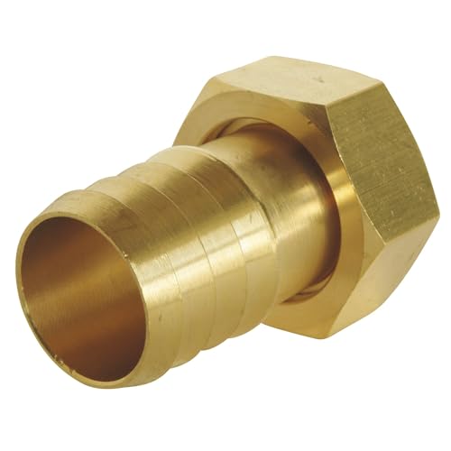 SOMATHERM FOR YOU, Raccord cannelé droit 3/4 avec écrou tournant pour tuyau d'arrosage Ø19mm - Corps en laiton durable, facile à connecter, idéal pour l'étanchéité