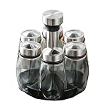 KIXZSAZ Spice Up Cooking amplia selección de especias, juego de platillo cocina, comino molido, botellas y tarros vidrio para condimentos, creativo