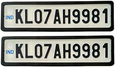 Qubiz IND Car Number Plate Front and Back Embossed dye Pressed Number ...