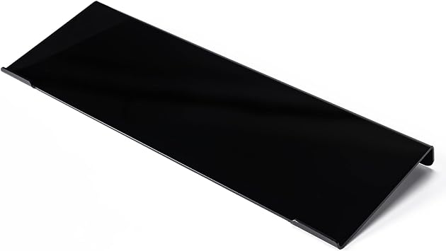 BOOMIBOO Black Acrylic Tilted Computer Keyboard Holder for Ergonomic Typing, Keyboard Stand with Silicone Anti-Slip Strip, 17 x 5.7 Inch Keyboard Tray for Office Desk, Home, School